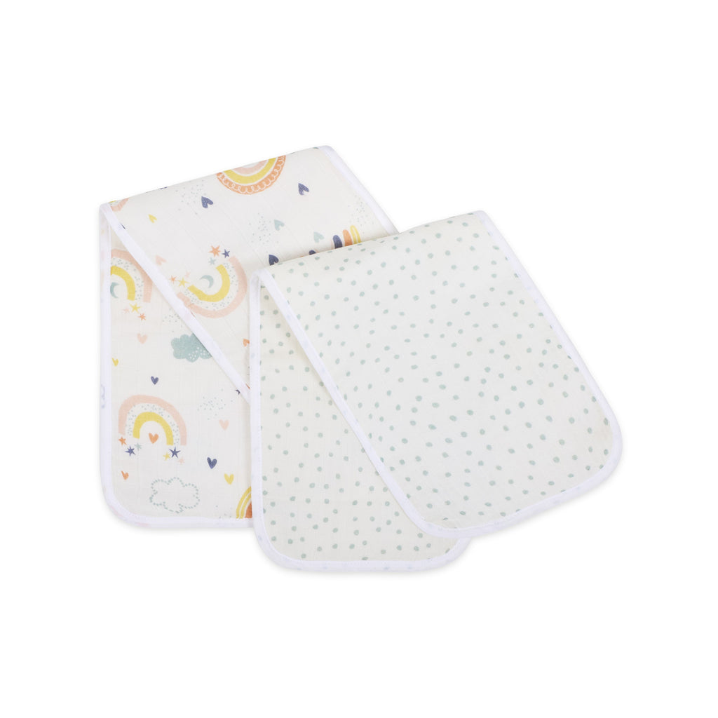 Abracadabra Muslin Burp Pad - Rainbow