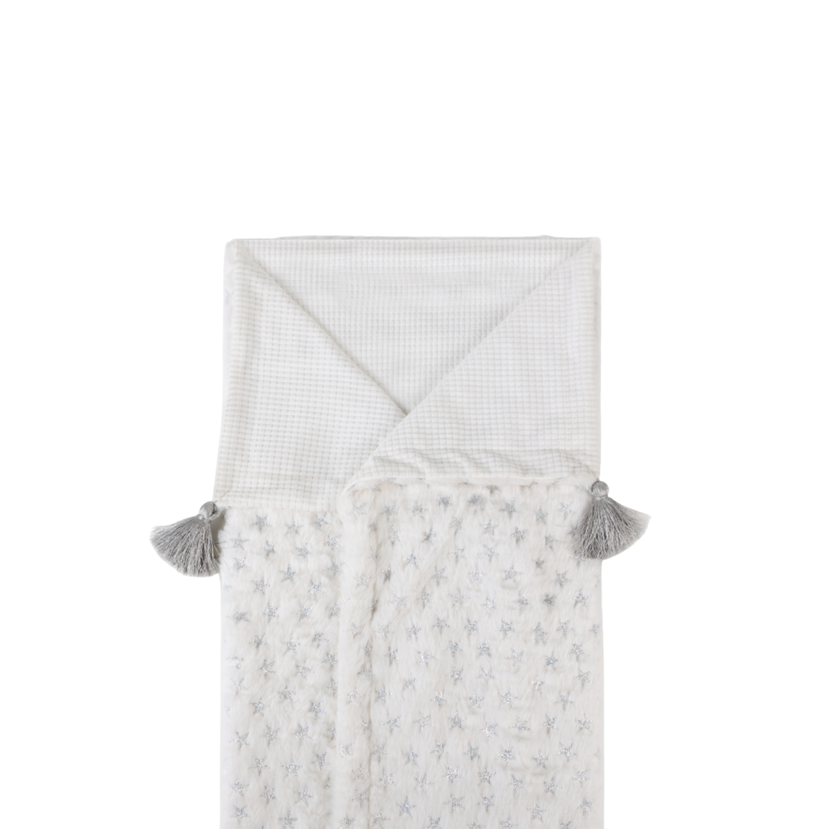 Abracadabra Reversible White Cloud Soft Luxe Blanket - Stars
