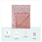 Abracadabra Reversible Blush Hearts Luxe Blanket