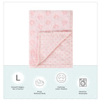 Abracadabra Pink Rose Bloom Luxe Blanket