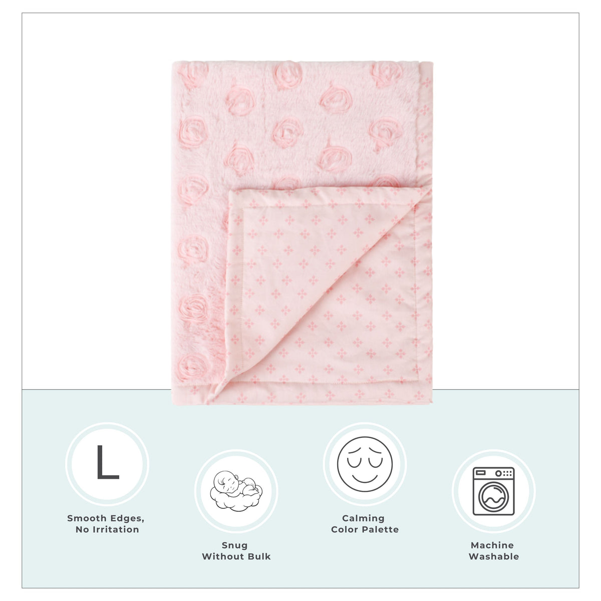 Abracadabra Pink Rose Bloom Luxe Blanket
