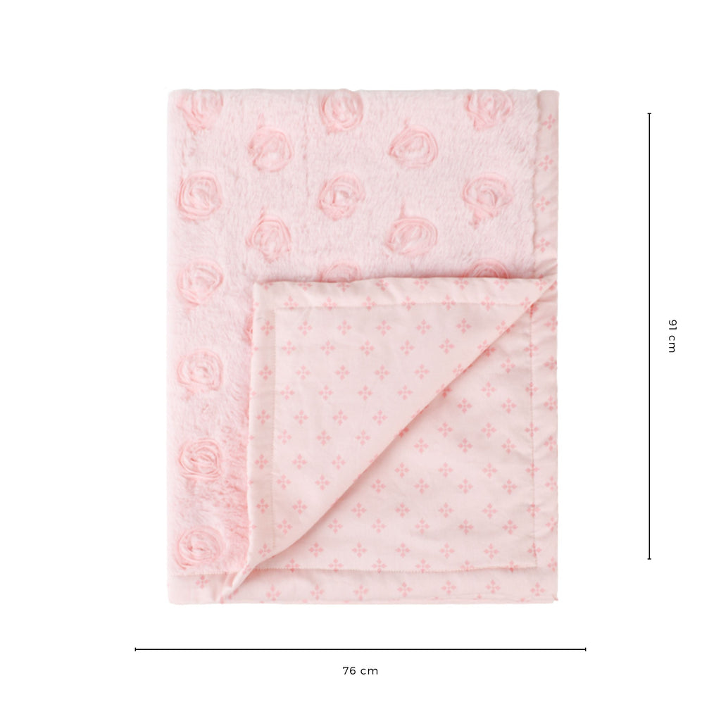 Abracadabra Pink Rose Bloom Luxe Blanket
