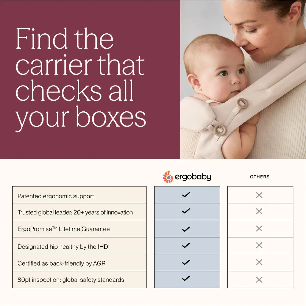 Ergobaby Upsie Sling Baby Carrier, Soft & Ergonomic Carrier with Cushioned Adjustable Shoulder Strap, Bucket Seat, Front Pocket, 100% Breathable Cotton, Perfect for Travel & Everyday Use, 6M - 4Years