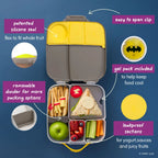 B.Box Warner Bros Batman Kids Lunchbox – 2 Litre, Leak-Proof Bento Style with  Cooler Pack, Adjustable Divider & Whole Fruit Compartment – Multicolor