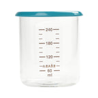 Beaba Tritan Storage Container - Ideal Airtight Container for Storing Baby and Toddler Meals with Graduation Measuring Scale, Leakproof, Wide Opening, BPA Free, 240ML