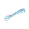 Beaba 2nd Stage Silicone Spoon - Baby Led Weaning Self Feeding Training Spoon with Ultra Soft Tip, Gum Friendly, Ergonomic Handles, BPA Free, 8m+