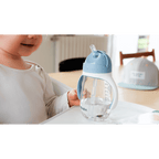 Beaba 2-in-1 Baby Sipper Water Bottle, Anti Spill Sippy Cup with Soft Silicone Straw for Toddlers, Kids, 100% Waterproof, Easy to Open, Removable Handles, Tritan and Silicone - 300 ml, 8m+
