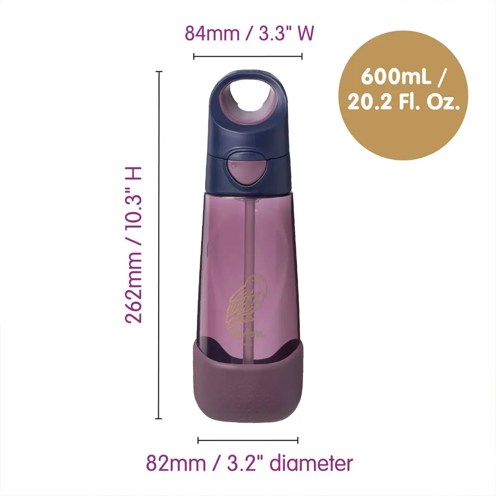 B.Box Warner Bros. Harry Potter Tritan Straw Water Bottle for Kids – 600ml, Durable & Spill-Proof, BPA-Free, Easy Grip Design – Multicolor