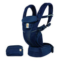 Ergobaby Omni Breeze Baby Carrier - Lightweight Newborn to Toddler Carrier with Breathable Soft Mesh, Enhanced Lumbar Support,  Adjustable Waistbelt & Cross Straps, Privacy Hood, 4 Carry Positions, 3-20Kgs, Birth - 4 Years, Midnight Blue