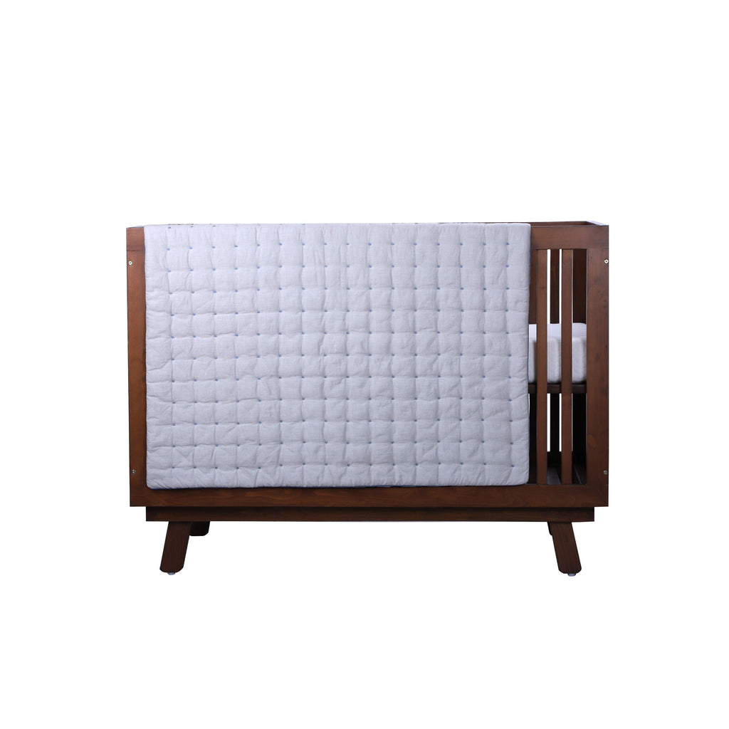 Abracadabra Melange Quilt with Star Embriodery Blue