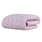 Abracadabra Melange Quilt with Heart Embriodery Pink