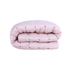 Abracadabra Melange Quilt with Heart Embriodery Pink