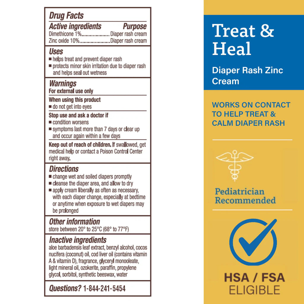 A+D Treat & Heal Diaper Rash Ointment (113g)