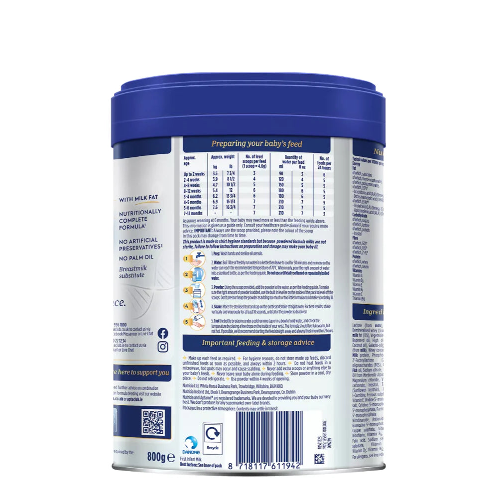 Aptamil Advanced 1 First Infant Milk (From Birth) (800g)