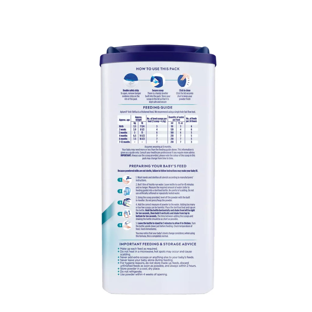 Aptamil Anti Reflux Formula Milk (From Birth to 12 Months) (800g)