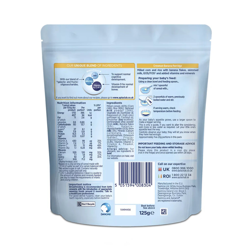 Aptamil ed Banana Porridge (4-6+ Months) (125g)
