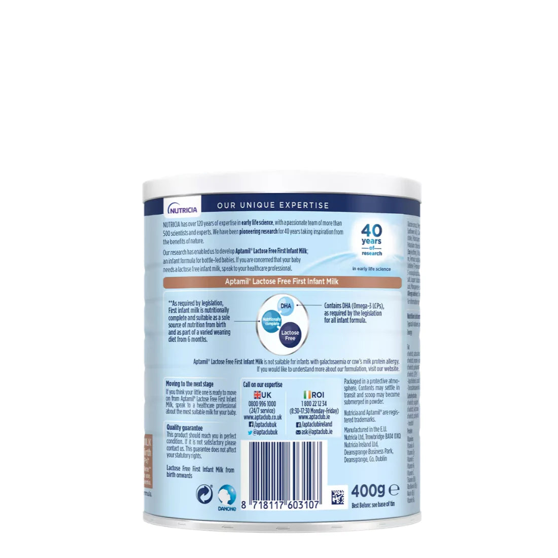 Aptamil Lactose Free First Infant Milk (From Birth) (400g)