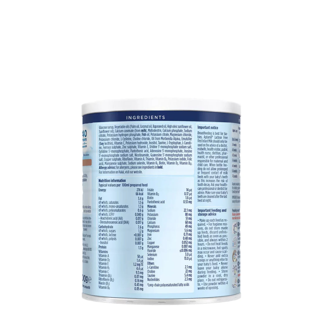 Aptamil Lactose Free First Infant Milk (From Birth) (400g)