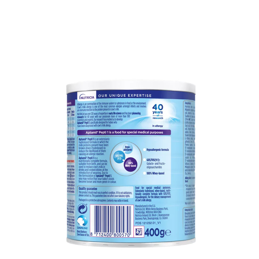 Aptamil Pepti 1 Extensively Hydrolysed Formula (From Birth) (400g)