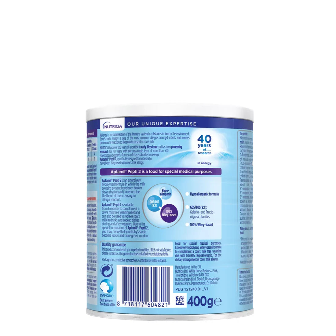 Aptamil Pepti 2 Extensively Hydrolysed Formula (6-12 Months) (400g)