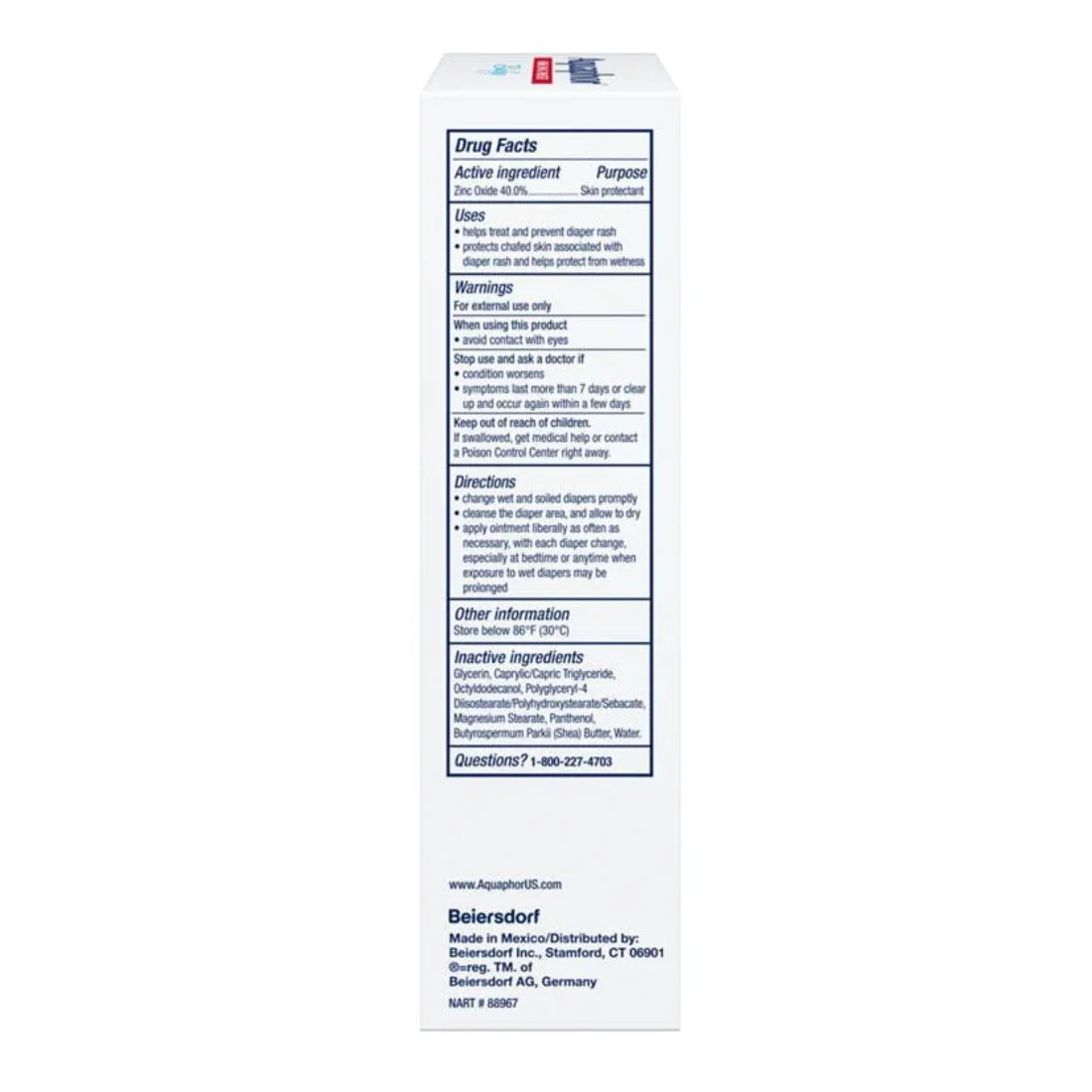 Aquaphor Baby Fast Relief Diaper Rash Paste (99g)
