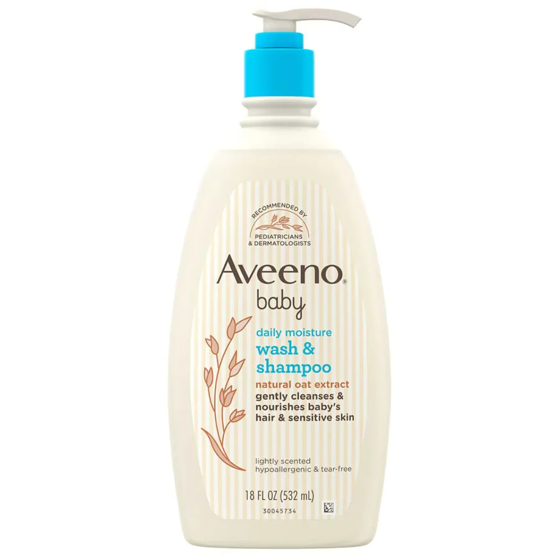 Aveeno Baby Daily Moisture Wash & Shampoo with Natural Oat Extract (532ml)