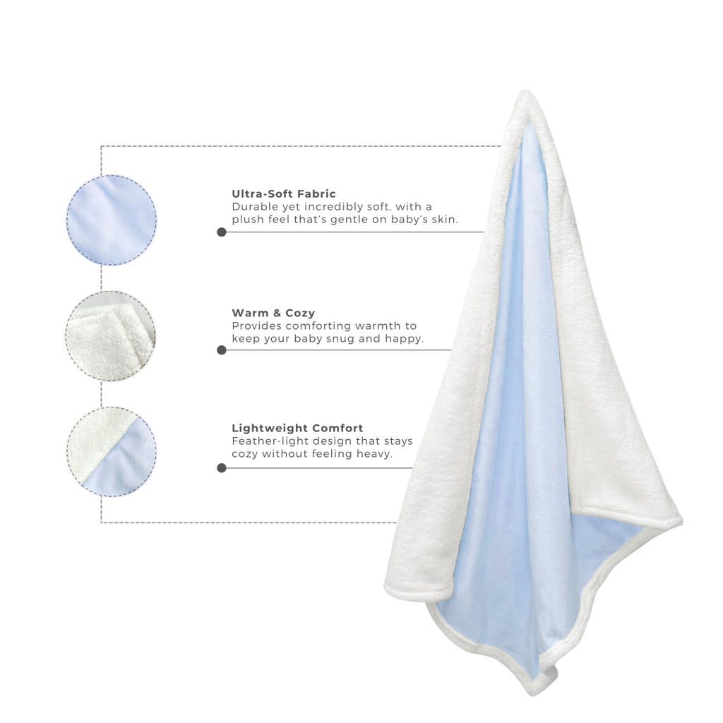 Abracadabra Chamois Blanket - Blue