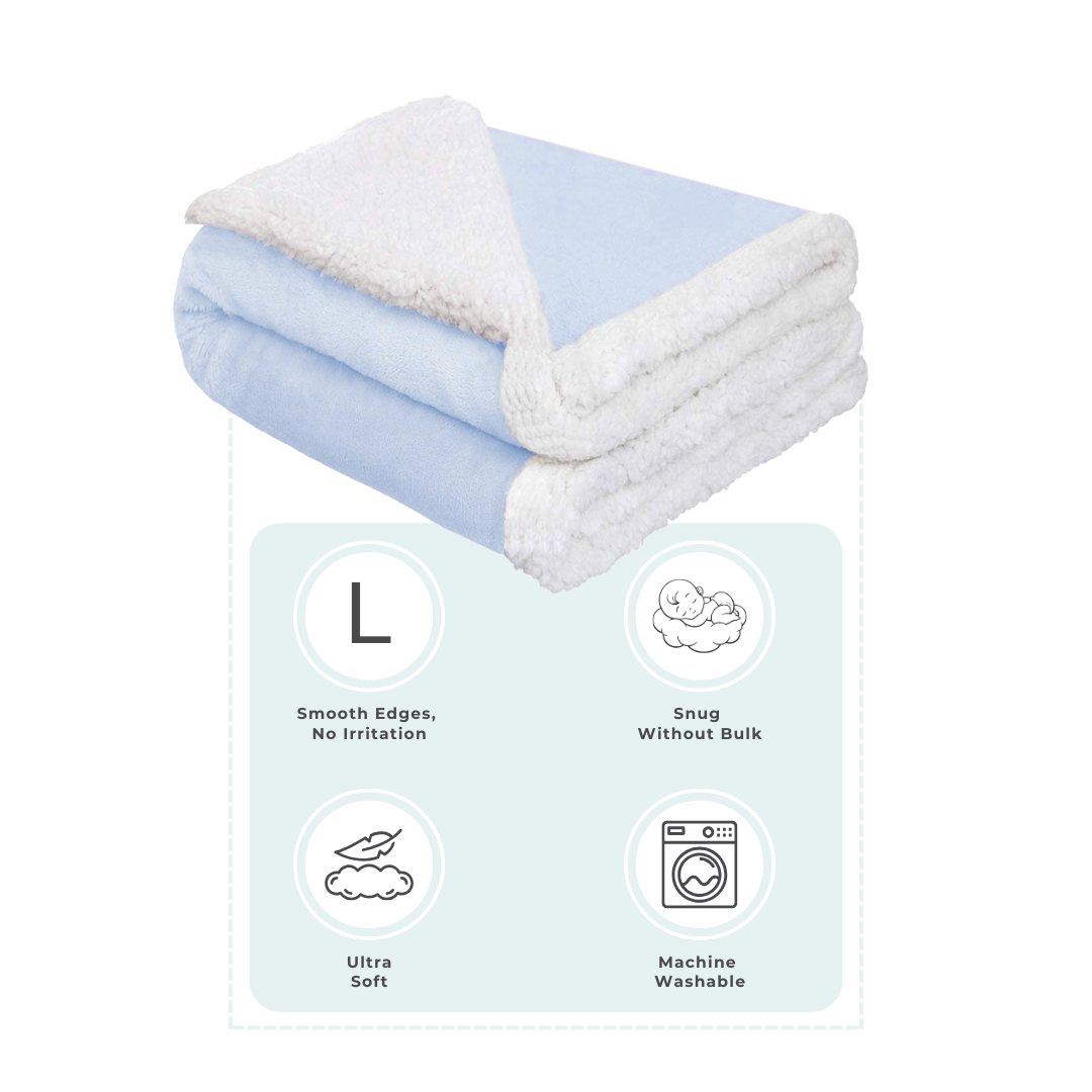 Abracadabra Chamois Blanket - Blue