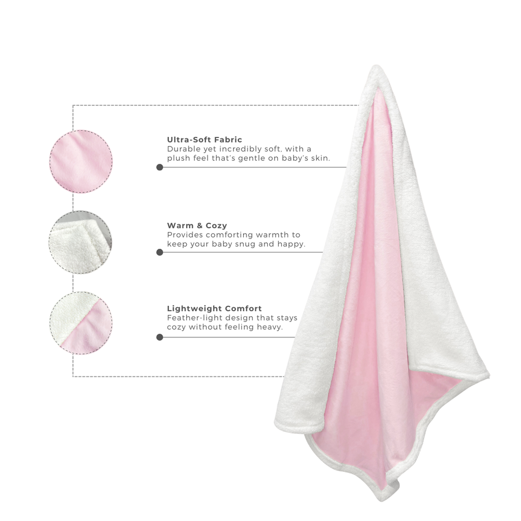 Abracadabra Chamois Blanket - Pink