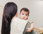 Crane Baby Burp Cloth Set - Willow Multicolor Leaf