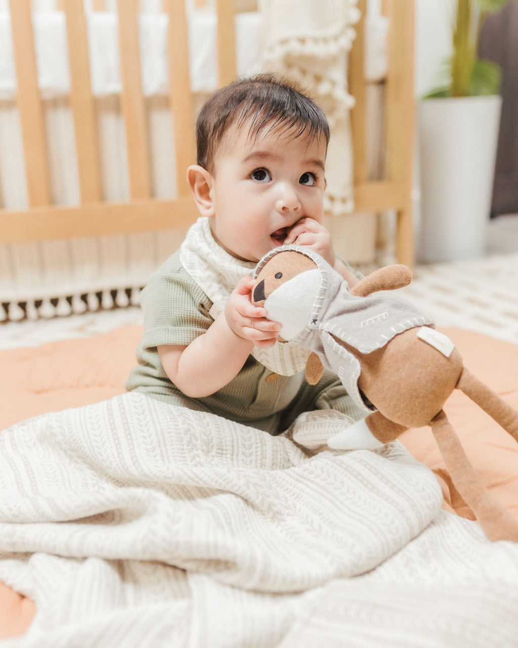 Crane Baby Jacquard Blanket Willow Collection