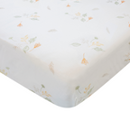 Crane Baby Crib Sheet - Willow Dainty Leaf