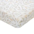 Crane Baby Crib Sheet - Willow Multicolor Leaf
