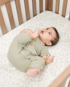 Crane Baby Crib Sheet - Willow Multicolor Leaf