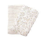 Crane Baby Muslin Swaddle Set of 2 - Willow Multicolor Leaf
