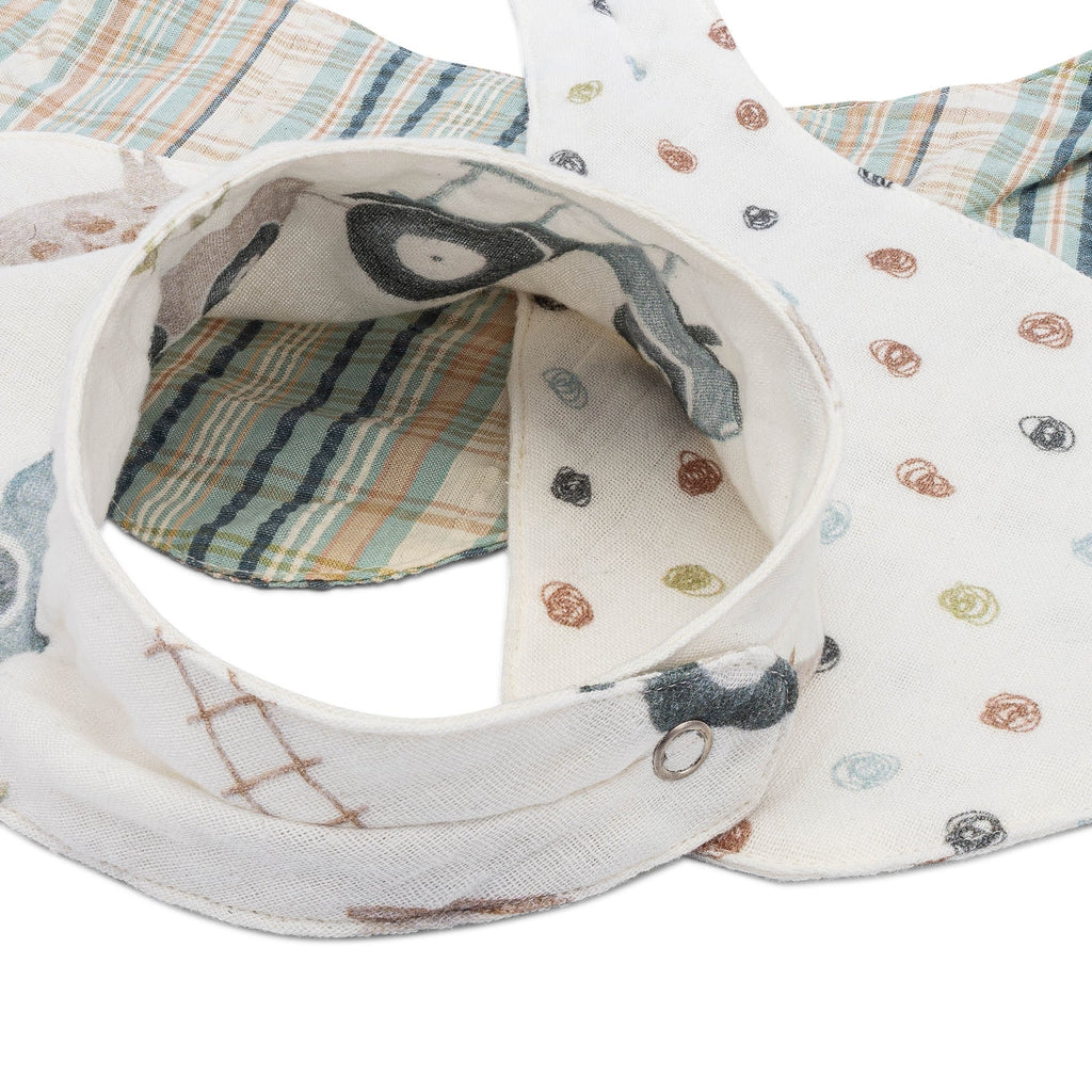 Crane Baby Bandana Bib Set - Charlie Tractor