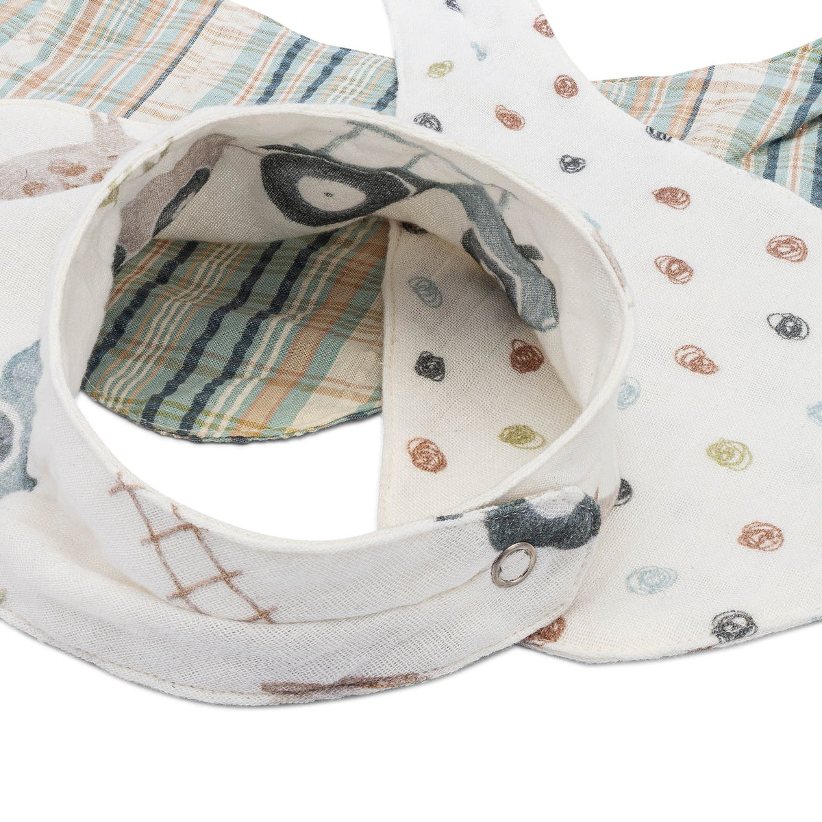 Crane Baby Bandana Bib Set - Charlie Tractor