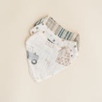Crane Baby Bandana Bib Set - Charlie Tractor