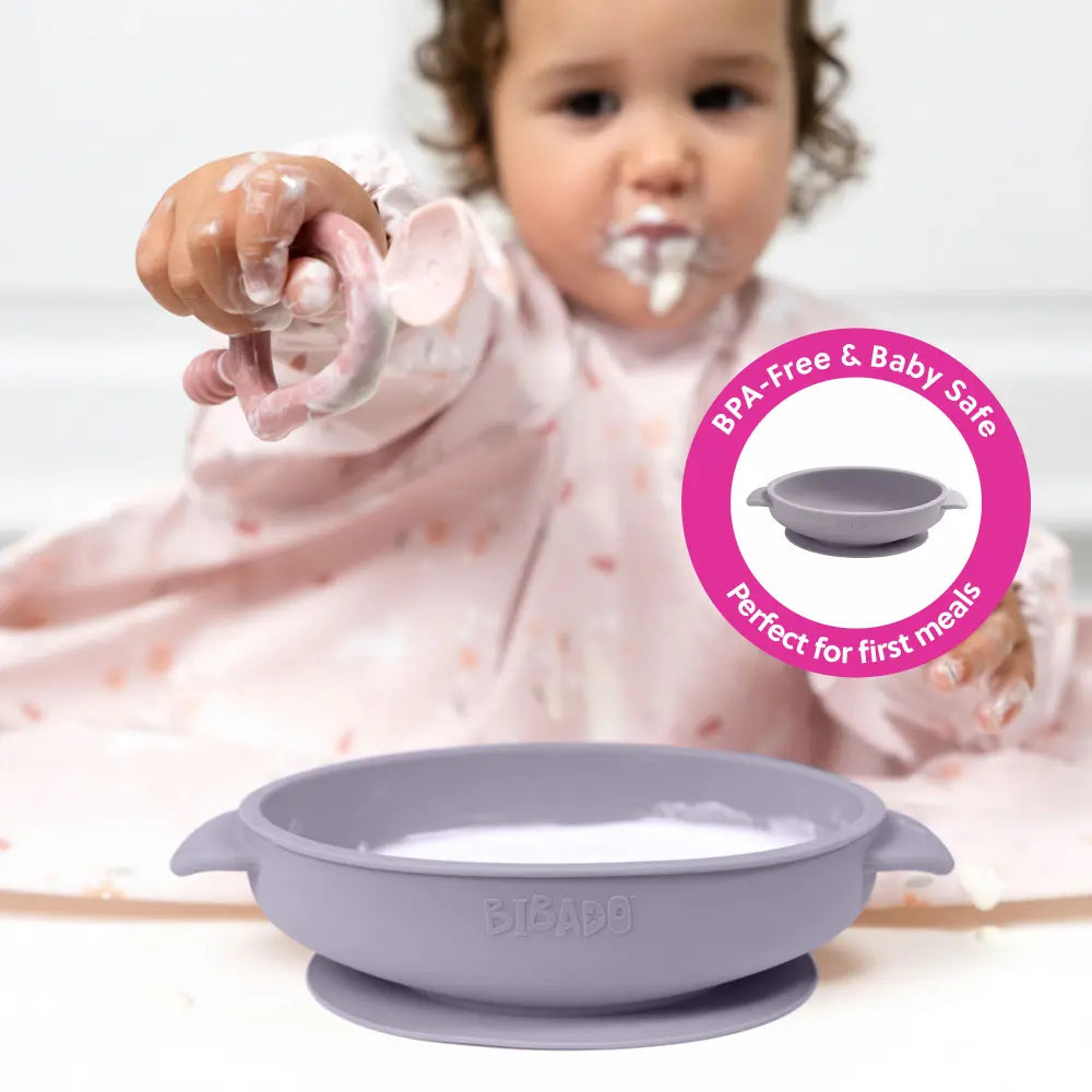 BiBaDo Silicone Suction Bowl – Non-Slip, Easy Scoop Oval Shape Feeding Bowl for Baby– BPA Free