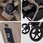 Silver Cross Breez Reversible Seat Stroller with Flat Recline|Height Adjustable Seat|All Terrain - All Wheel Suspension|One Hand Fold|Rain Cover & Post Adapt|0 to 4Y |Upto 22Kg - Champagne