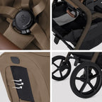 Silver Cross Breez Reversible Seat Stroller with Flat Recline|Height Adjustable Seat|All Terrain - All Wheel Suspension|One Hand Fold|Rain Cover & Post Adapt|0 to 4Y |Upto 22Kg - Maple