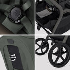 Silver Cross Breez Reversible Seat Stroller with Flat Recline|Height Adjustable Seat|All Terrain - All Wheel Suspension|One Hand Fold|Rain Cover & Post Adapt|0 to 4Y |Upto 22Kg - Pewter