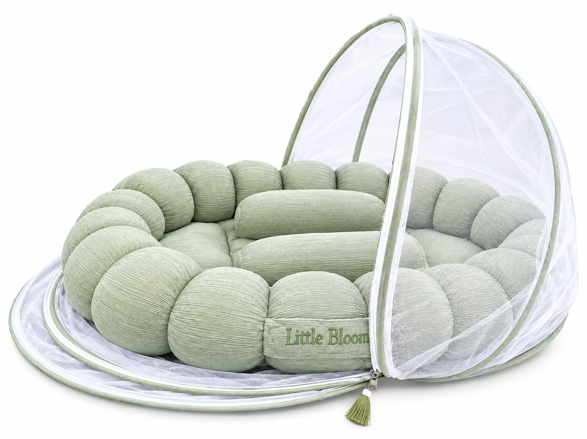 Little Bloom Cloud Nest Baby Lounger With Mosquito Net