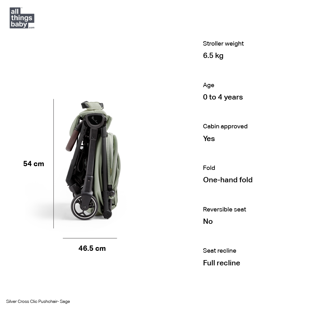 Silver Cross Clic Stroller -  Sage