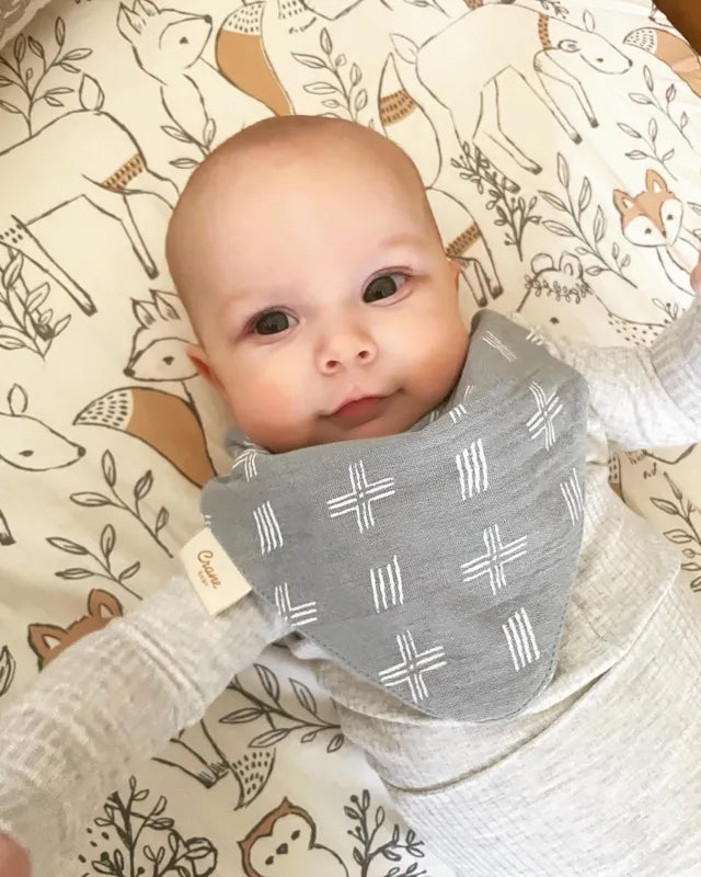 Crane Baby Bandana Bib Set - Ezra Animal