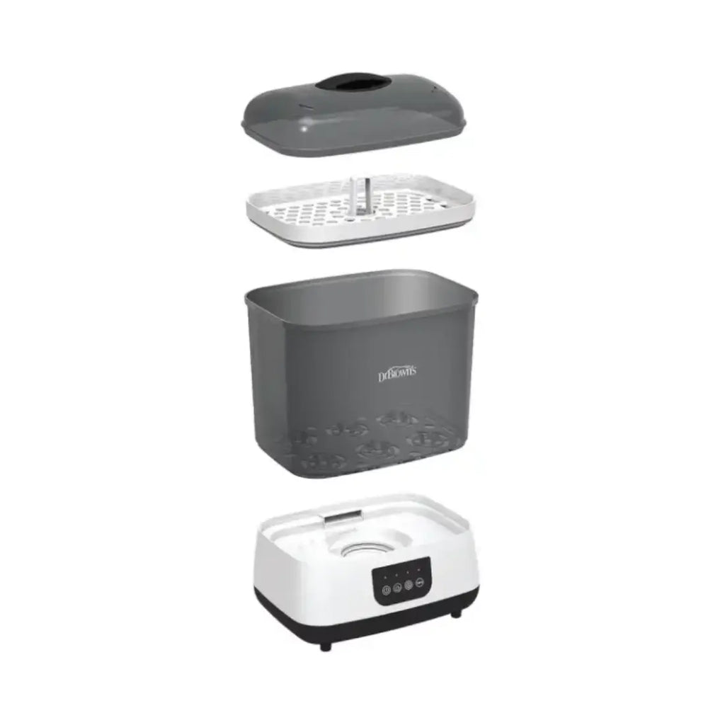 Dr. Brown's Sterilizer And Dryer W/ Air Filter (Plus Extra Filter) Gray E/F Plug (Grey & White)