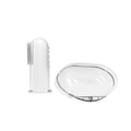 Dr. Brown's Silicone Finger Toothbrush With Case (Transparent)