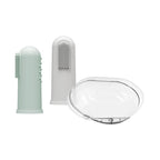 Dr. Brown's Silicone Finger Toothbrush With Case (Light Green)