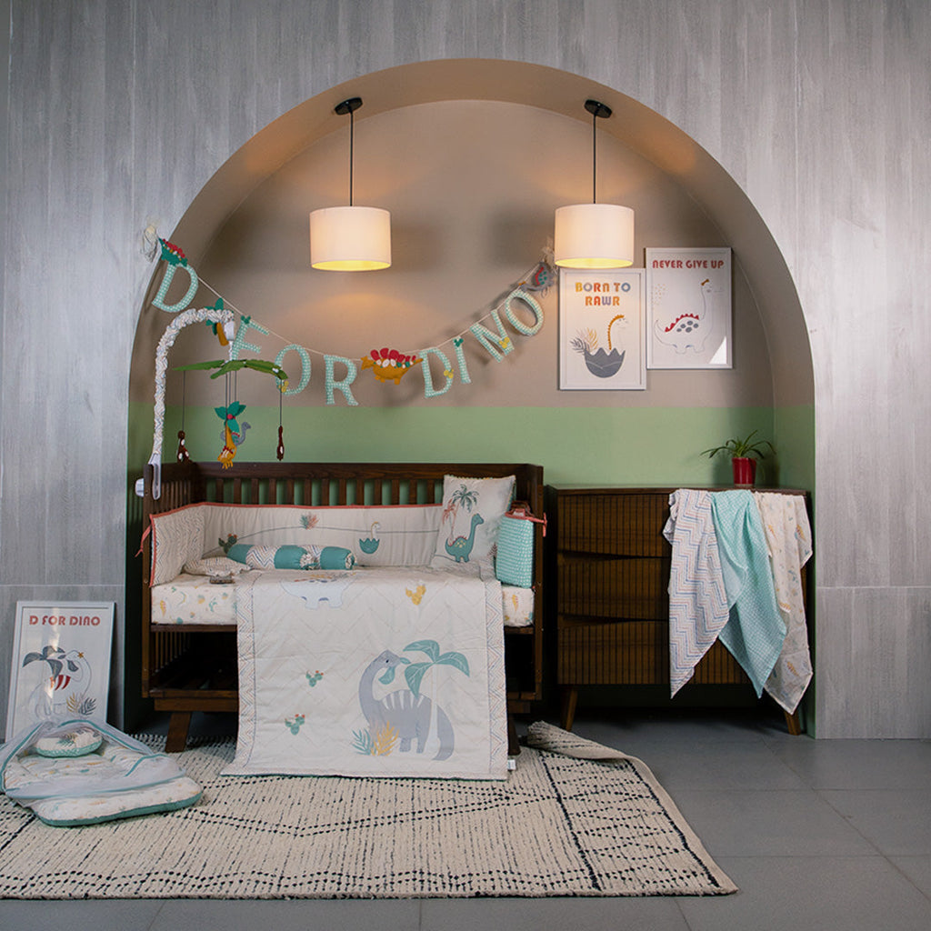 Abracadabra  6 Piece Baby Cot Bedding Set - Dino
