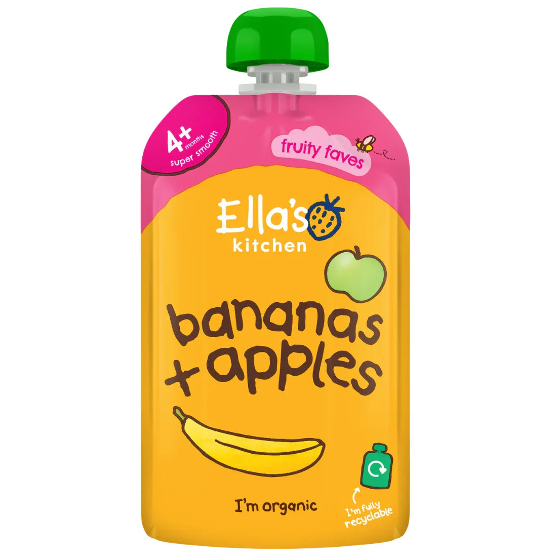 Ella's Kitchen Puree Bananas + Apples (120g)